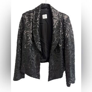 ANINE BING Women’s Black Spiral Sequin Blazer - Size Medium